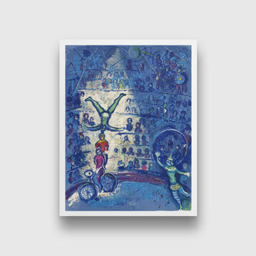 The blue circus Painting - Meri Deewar 3 : 4 Vertical Premium Wall Art Canvas by MeriDeewar