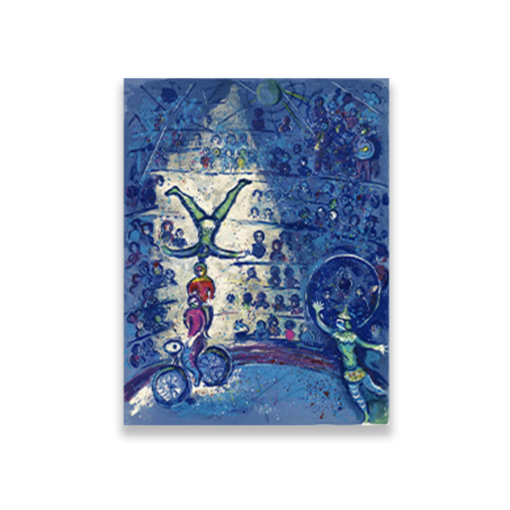 The blue circus Painting - Meri Deewar 3 : 4 Vertical Premium Wall Art Canvas by MeriDeewar