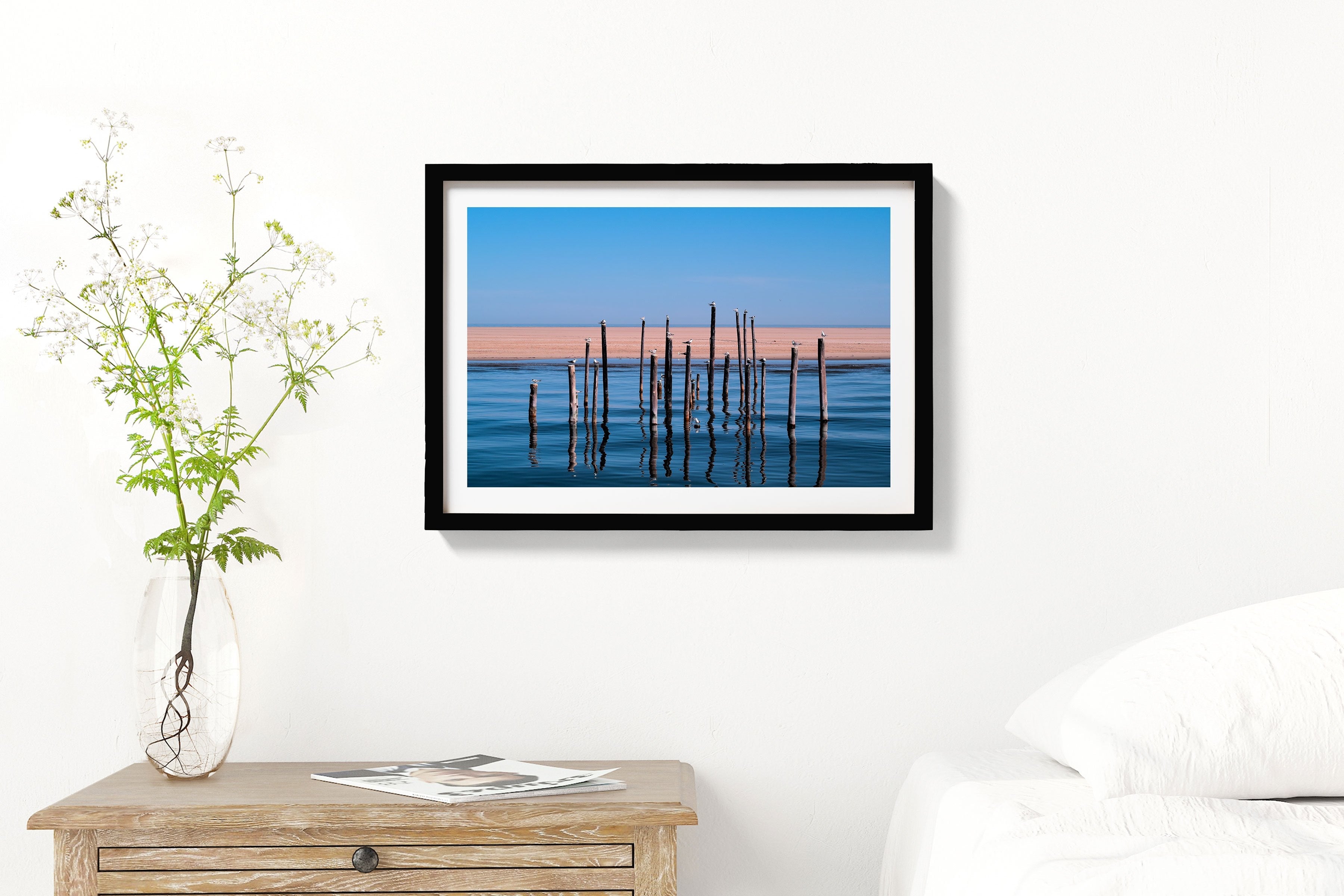 The Blue waters Painting - Meri Deewar 3 : 2 Horizontal Premium Wall Art Canvas by MeriDeewar