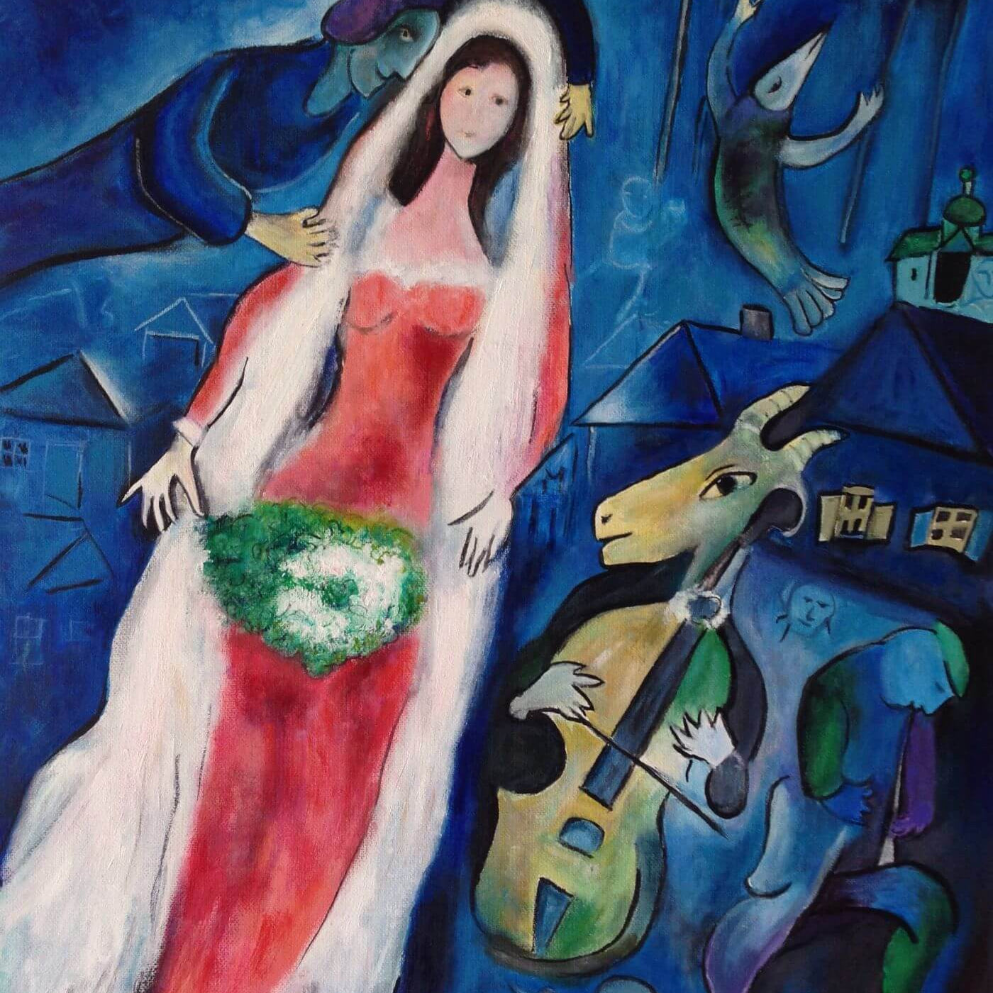 The Bride Painting - Meri Deewar 3 : 4 Vertical Premium Wall Art Canvas by MeriDeewar