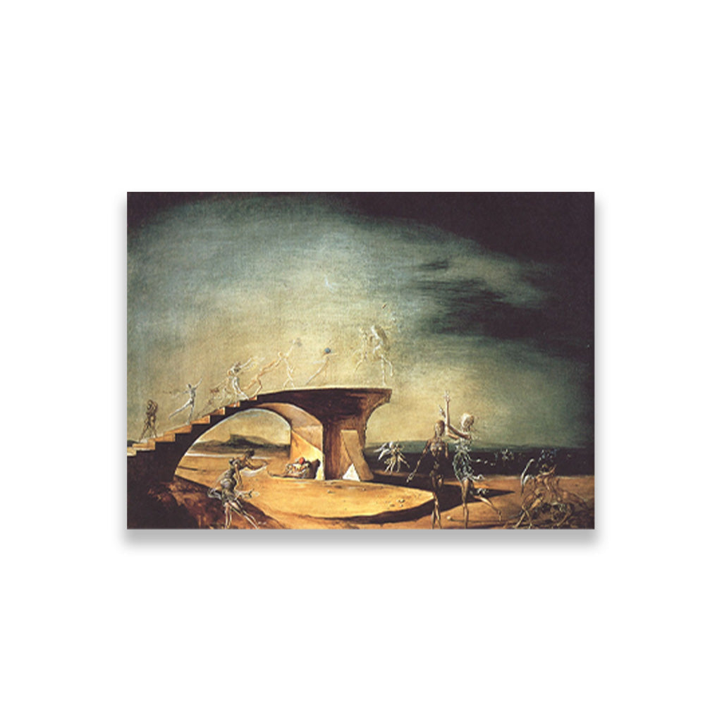 The Broken Bridge and the Dream Painting - Meri Deewar 4 : 3 Horizontal Premium Wall Art Canvas by MeriDeewar