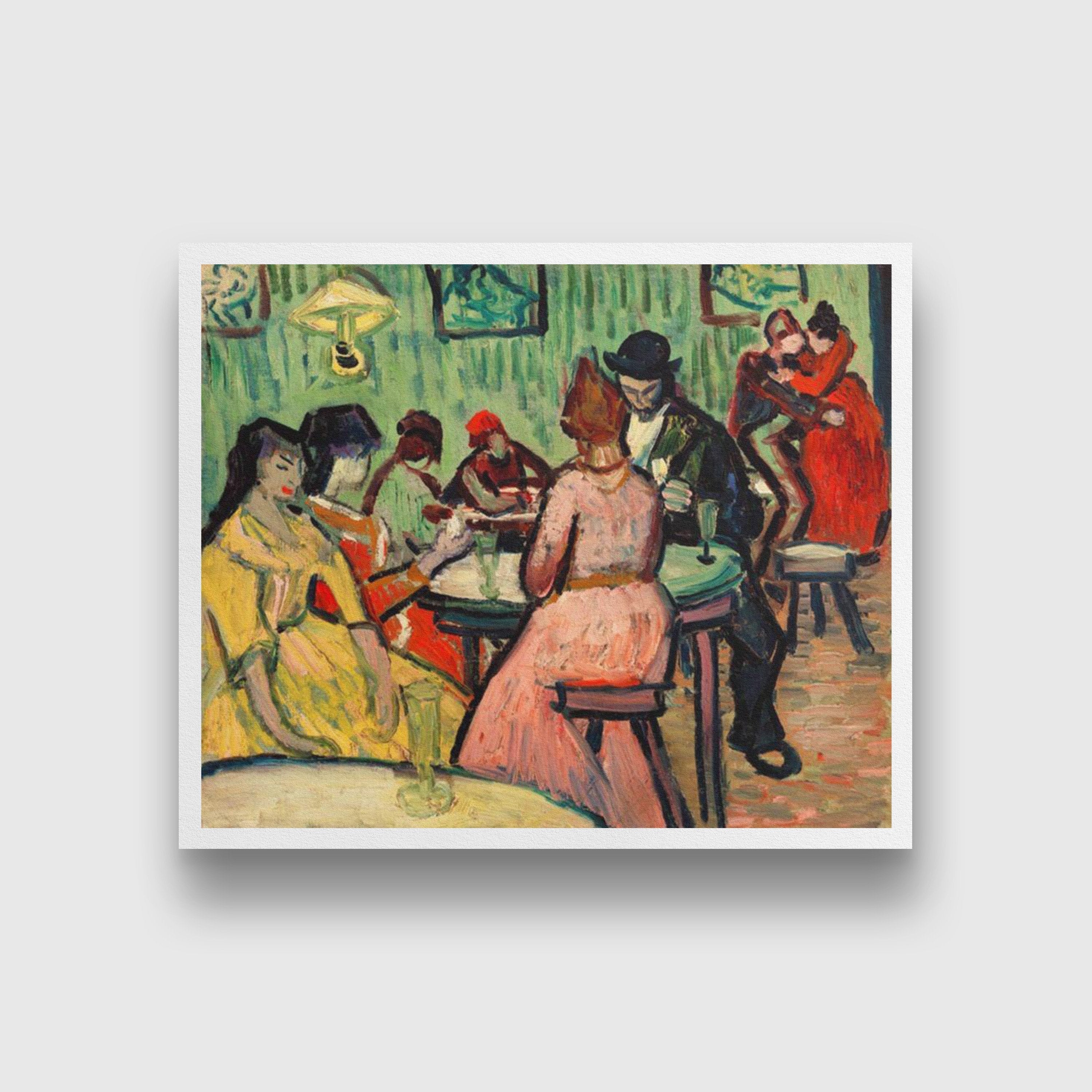 The brothel By Van Gogh Painting - Meri Deewar 5 : 4 Horizontal Premium Wall Art Canvas by MeriDeewar