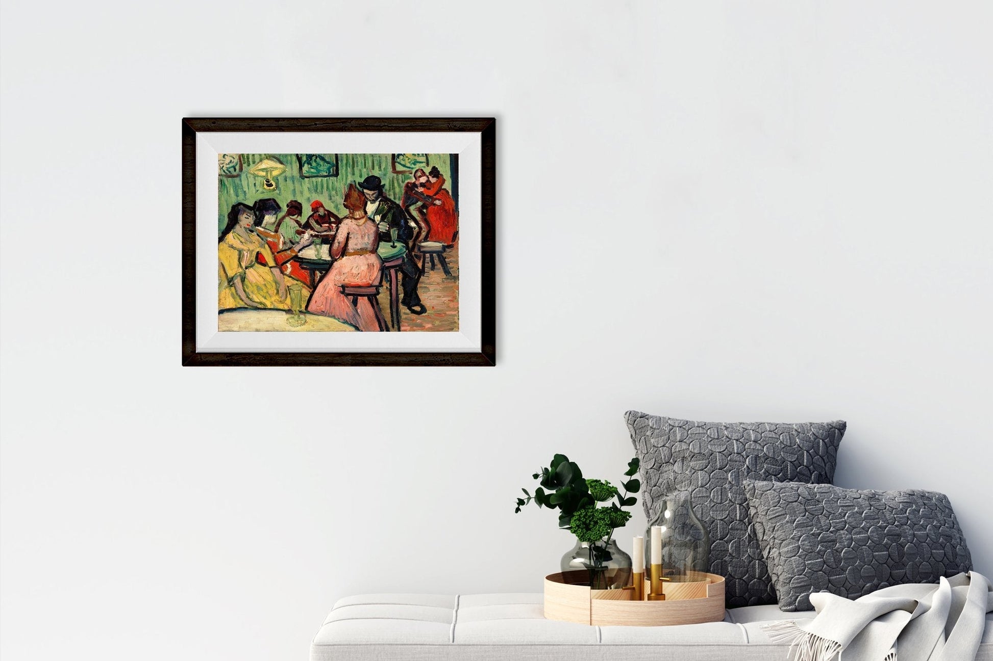 The brothel By Van Gogh Painting - Meri Deewar 5 : 4 Horizontal Premium Wall Art Canvas by MeriDeewar