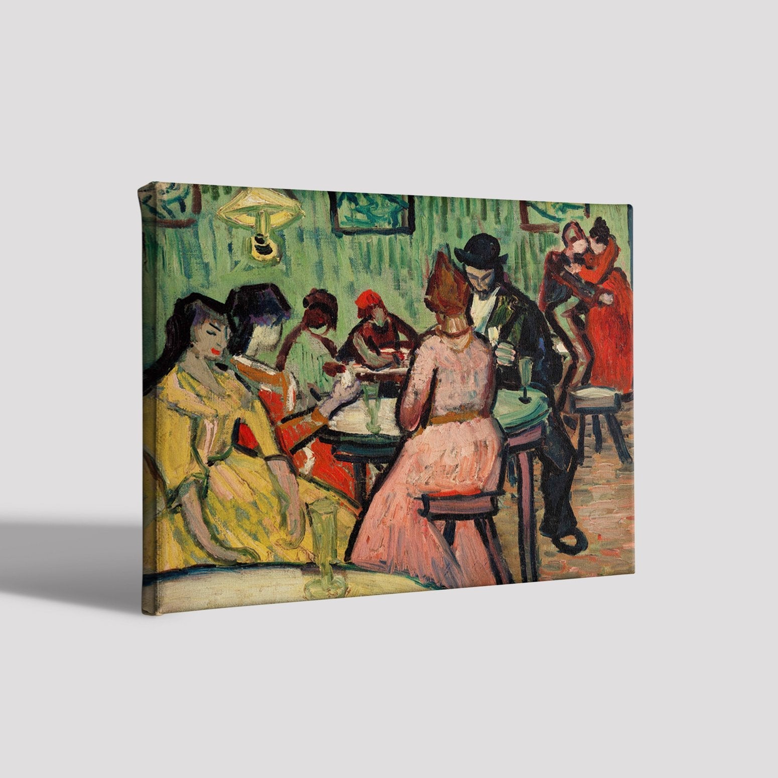 The brothel By Van Gogh Painting - Meri Deewar 5 : 4 Horizontal Premium Wall Art Canvas by MeriDeewar