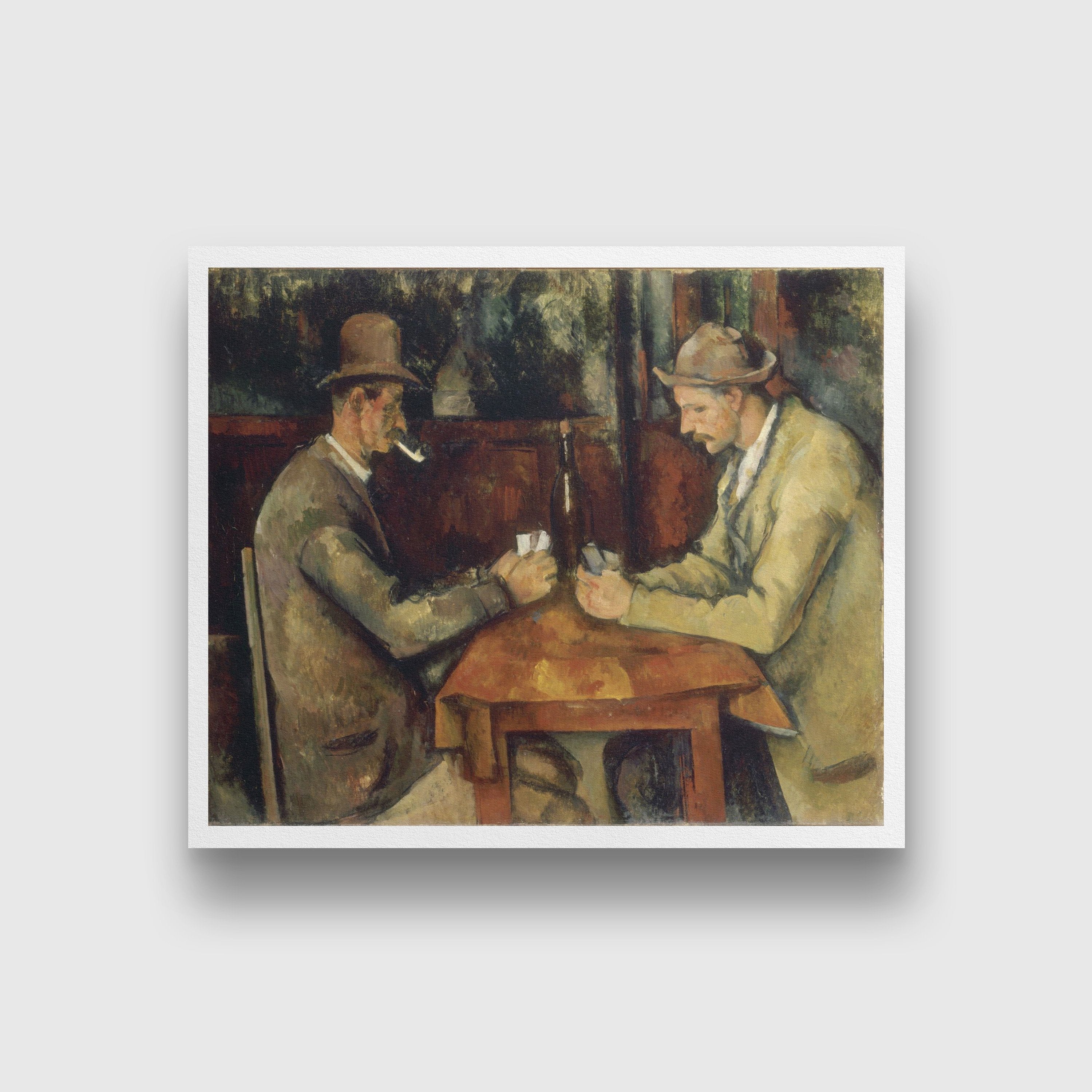 The Card players Painting - Meri Deewar 5 : 6 Vertical Premium Wall Art Canvas by MeriDeewar