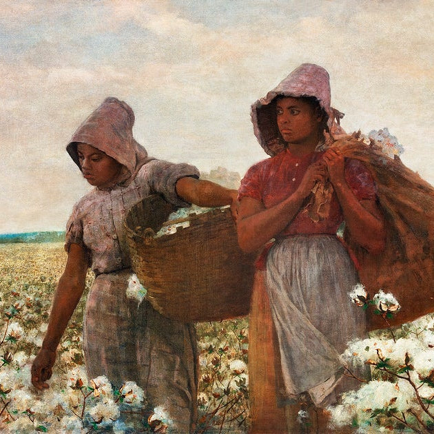 The Cotton Pickers painting - Meri Deewar 3 : 2 Horizontal Premium Wall Art Canvas by MeriDeewar