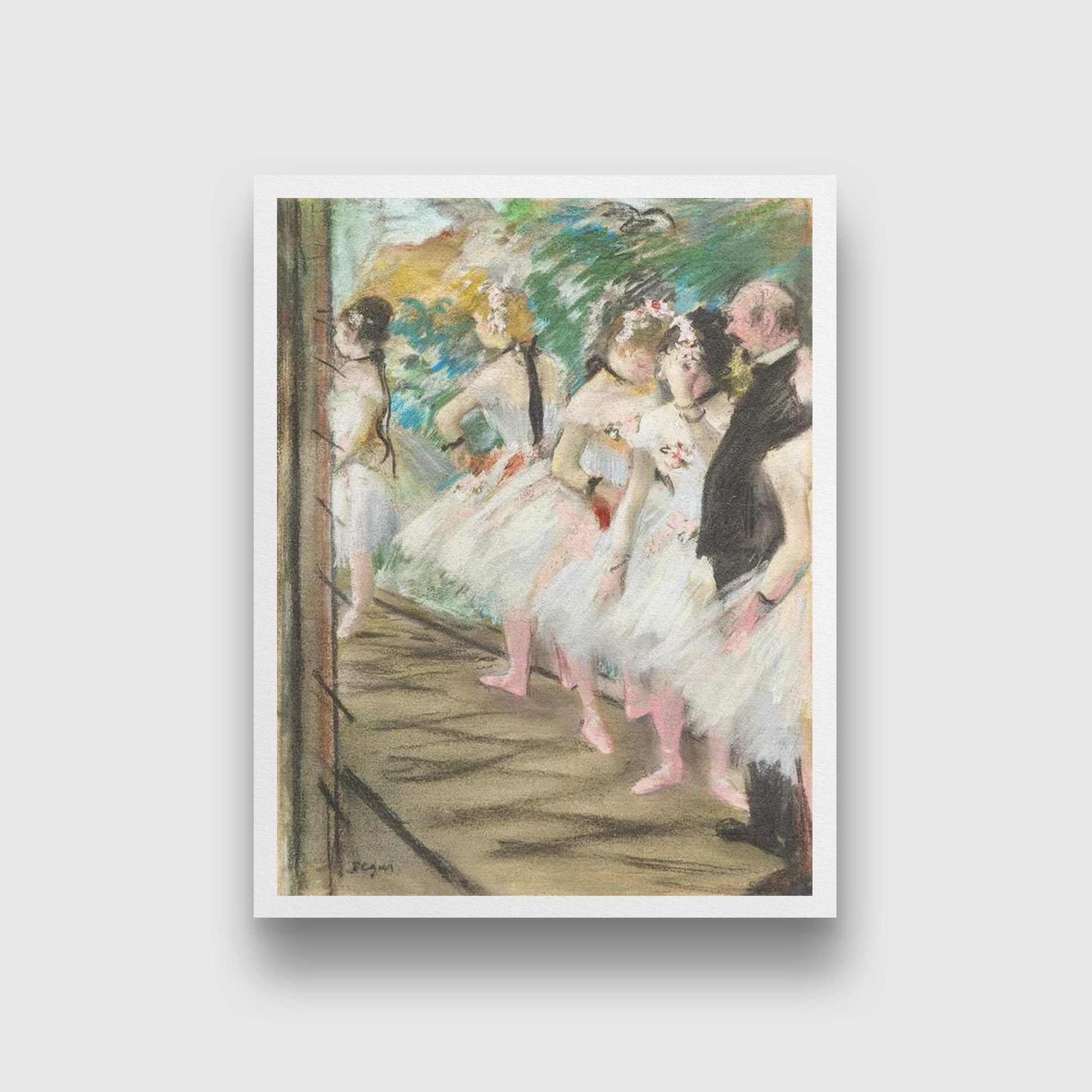 The Dance Class Painting - Meri Deewar 3 : 4 Vertical Premium Wall Art Canvas by MeriDeewar