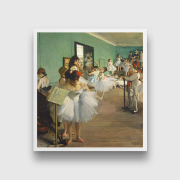 The Dance Foyer At The Opera Painting - Meri Deewar 1 : 1 Square Premium Wall Art Canvas by MeriDeewar