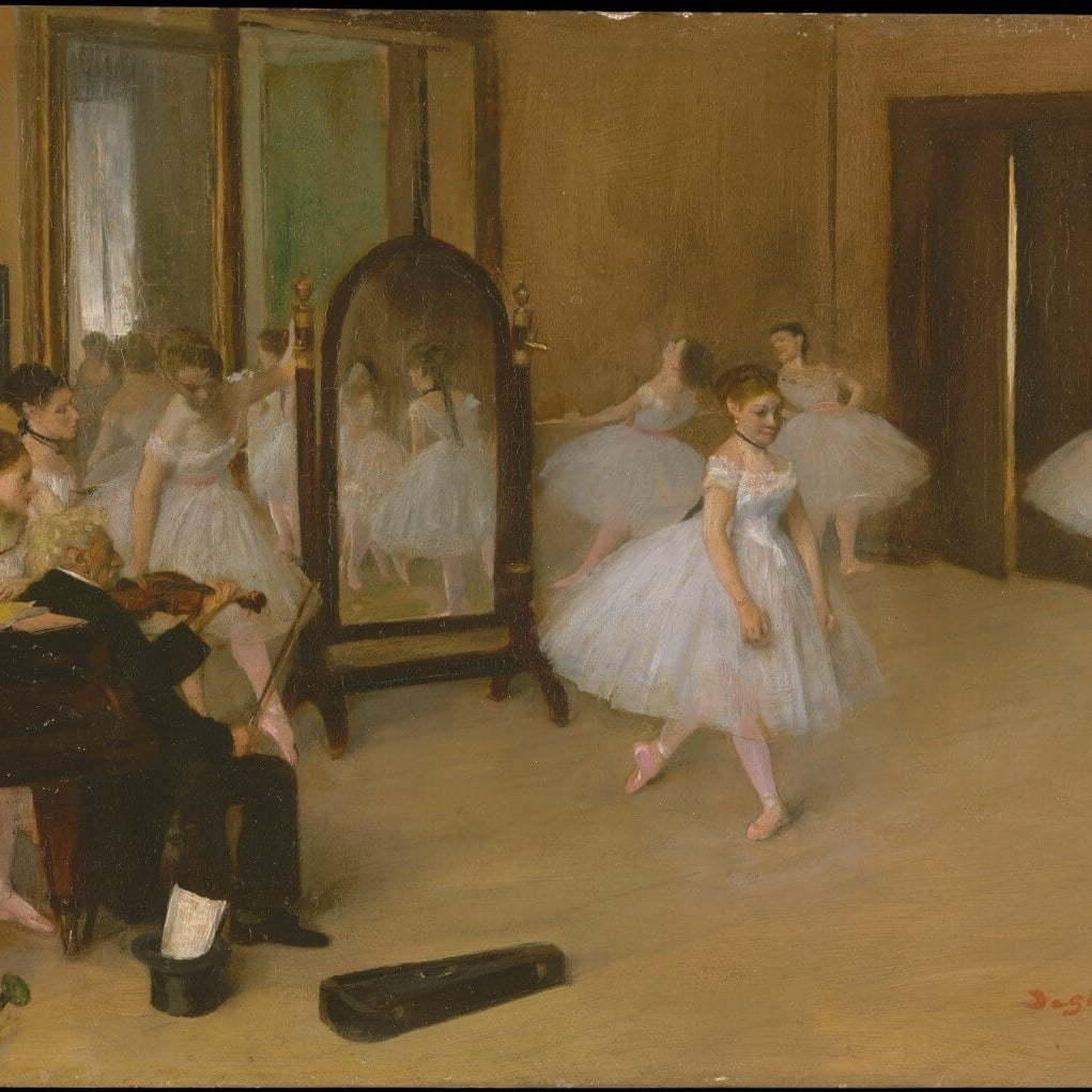 The Dancing Class Painting - Meri Deewar 4 : 3 Horizontal Premium Wall Art Canvas by MeriDeewar