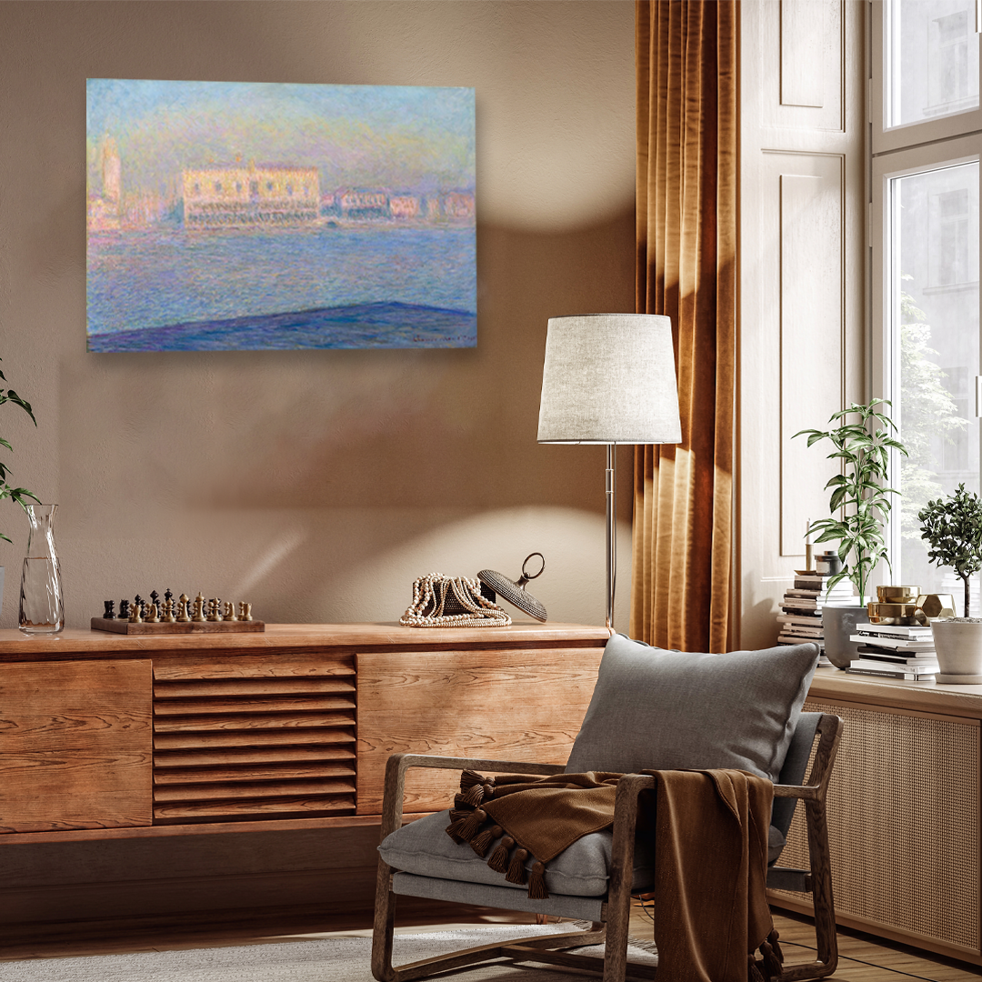 The Doge's Palace Seen from San Giorgio Maggior Painting 5 : 4 Horizontal Premium Wall Art Canvas by MeriDeewar