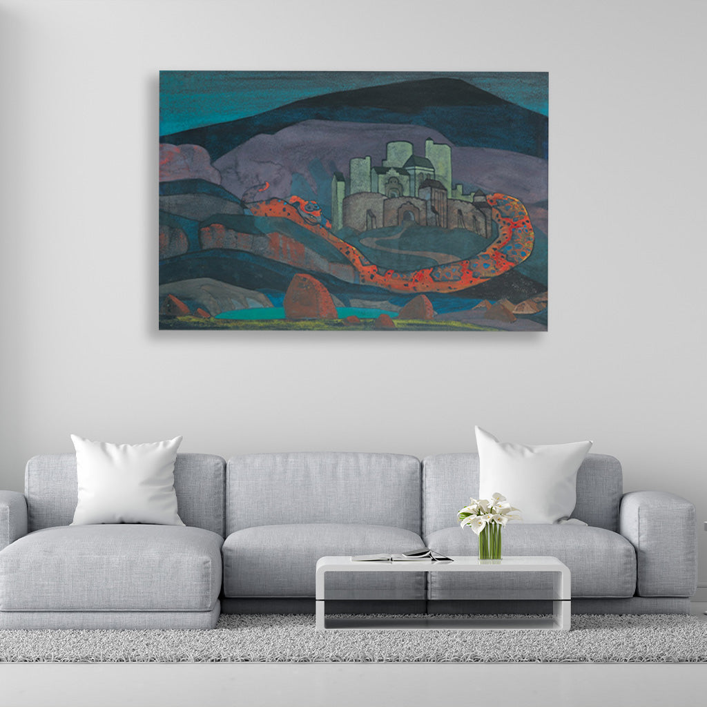 THE DOOMED CITY Painting - Meri Deewar 3 : 2 Horizontal Premium Wall Art Canvas by MeriDeewar
