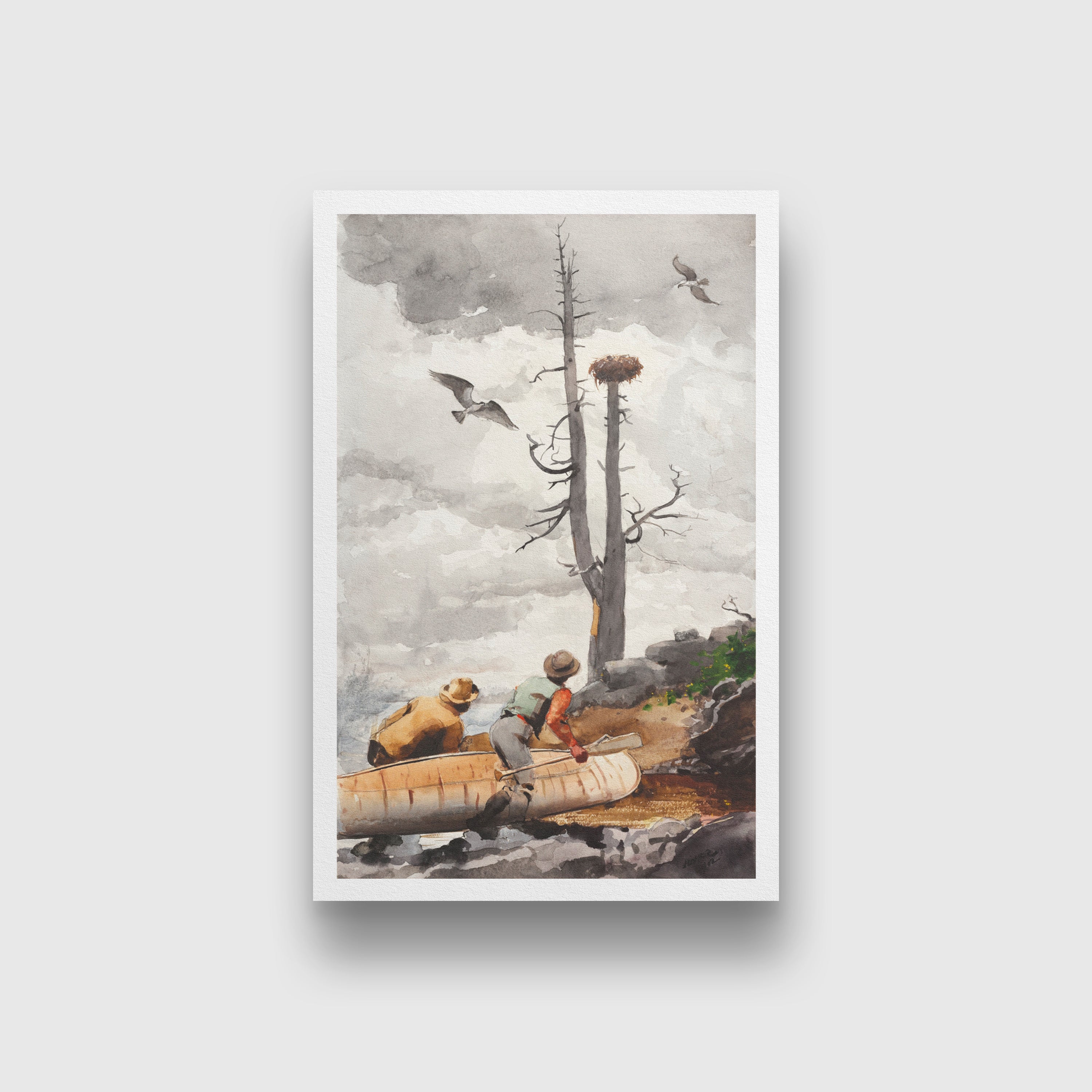 The Eagle_s Nest painting - Meri Deewar 2 : 3 Vertical Premium Wall Art Canvas by MeriDeewar