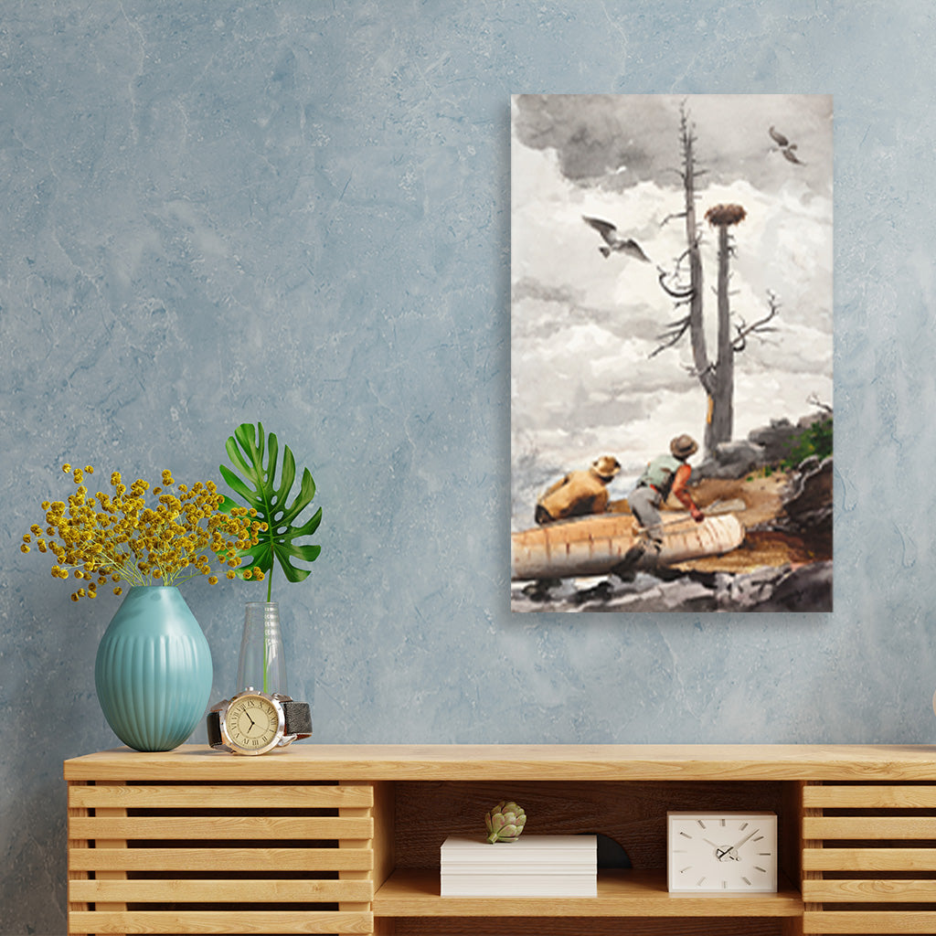 The Eagle_s Nest painting - Meri Deewar 2 : 3 Vertical Premium Wall Art Canvas by MeriDeewar