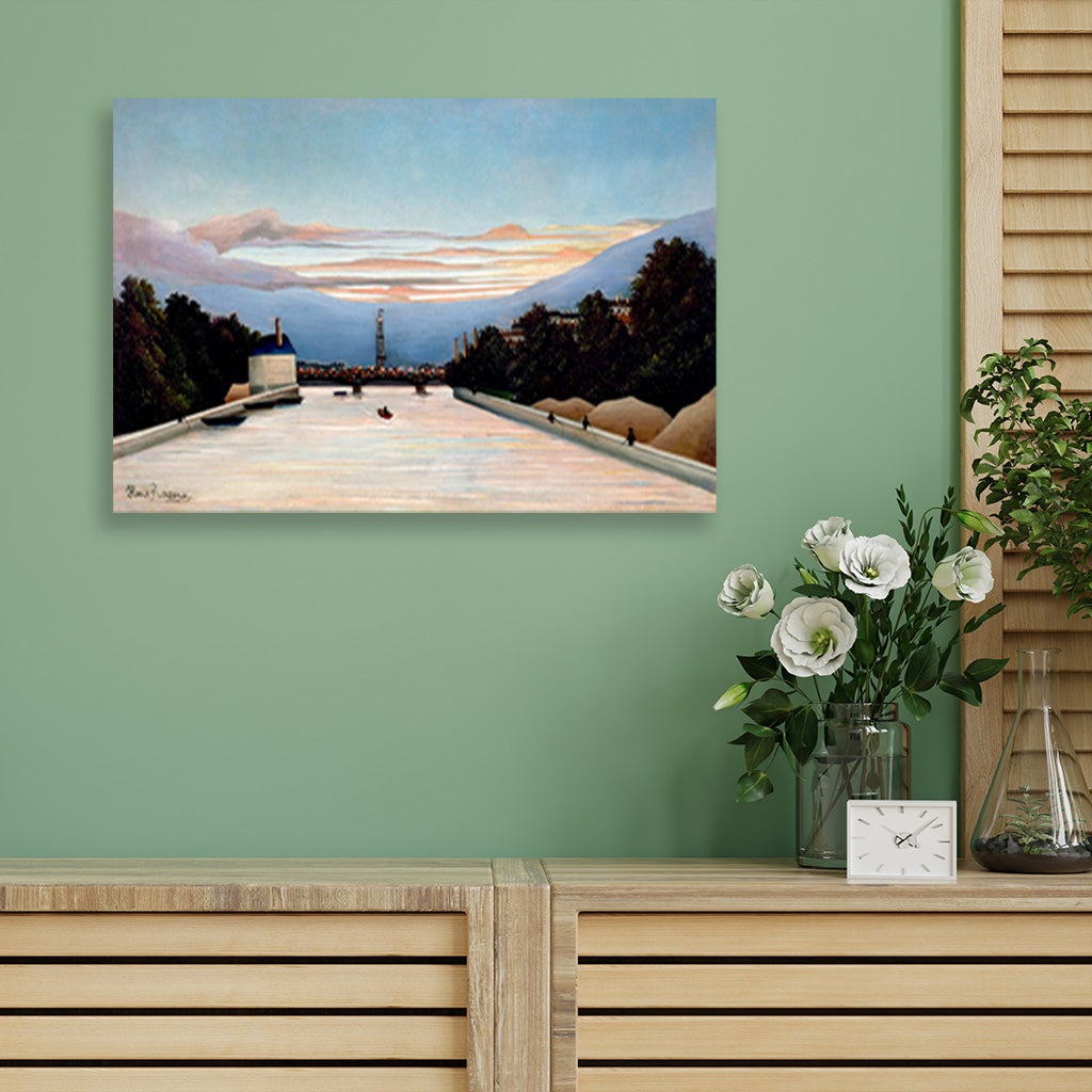 The Eiffel Tower famous painting - Meri Deewar 3 : 2 Horizontal Premium Wall Art Canvas by MeriDeewar