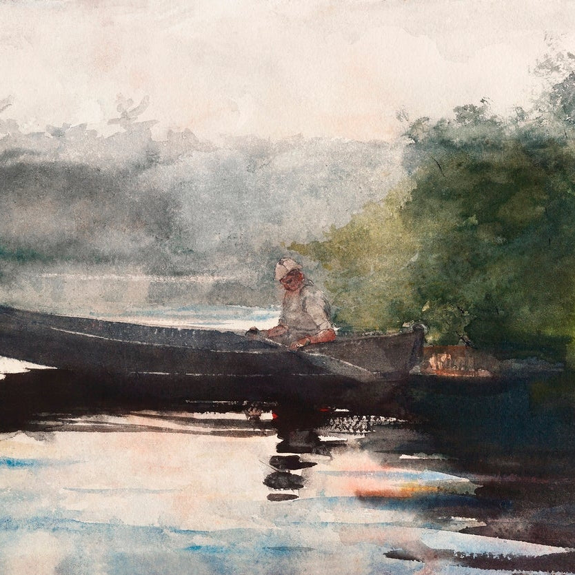 The End of the Day, Adirondacks painting - Meri Deewar 3 : 2 Horizontal Premium Wall Art Canvas by MeriDeewar