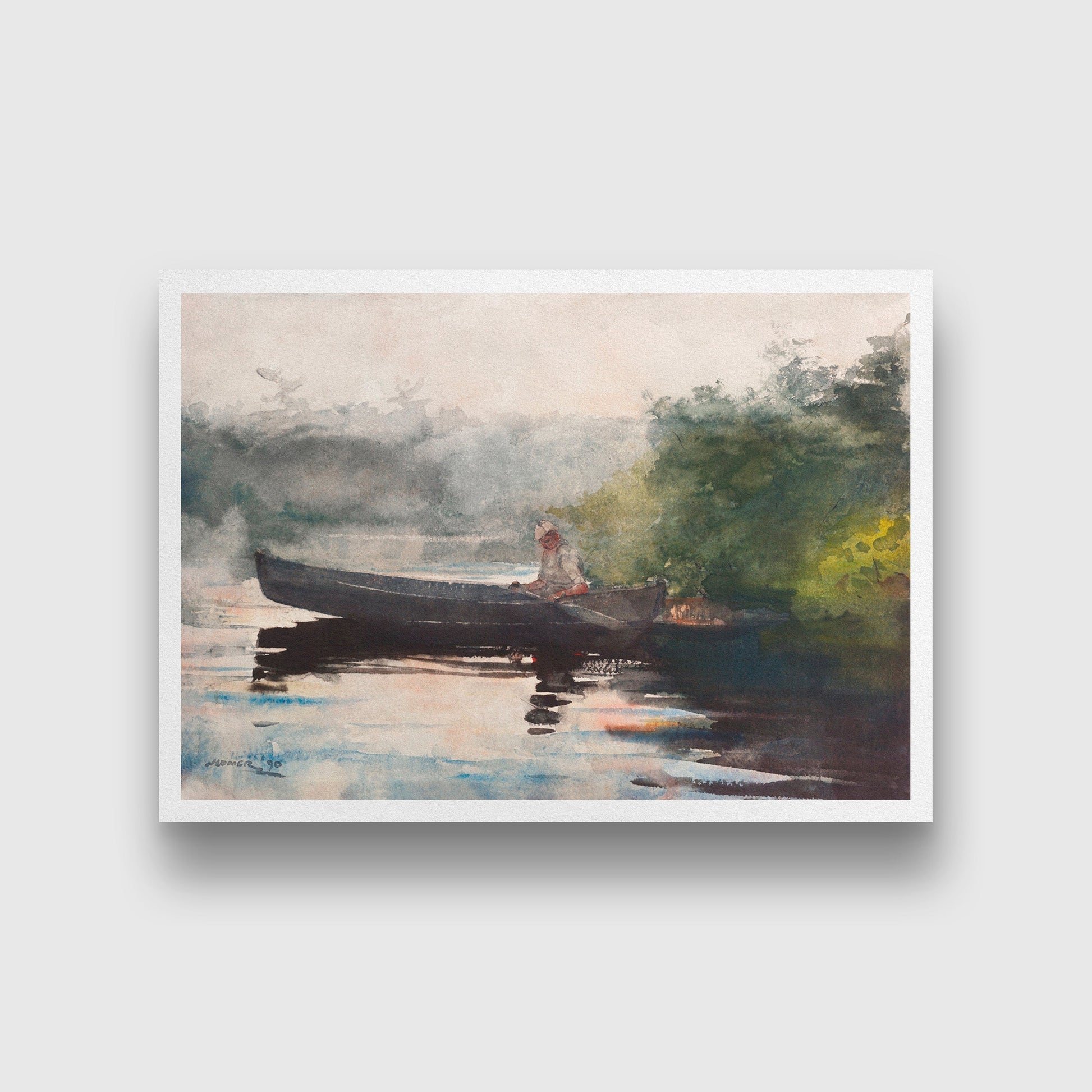 The End of the Day, Adirondacks painting - Meri Deewar 3 : 2 Horizontal Premium Wall Art Canvas by MeriDeewar