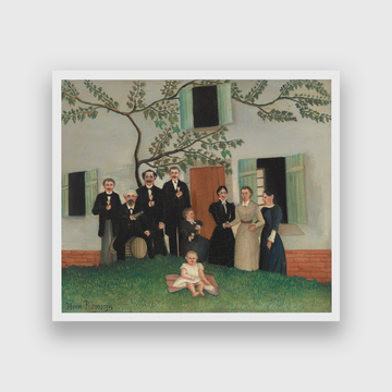 The Family La Famille Painting 6 : 5 Horizontal Premium Wall Art Canvas by MeriDeewar
