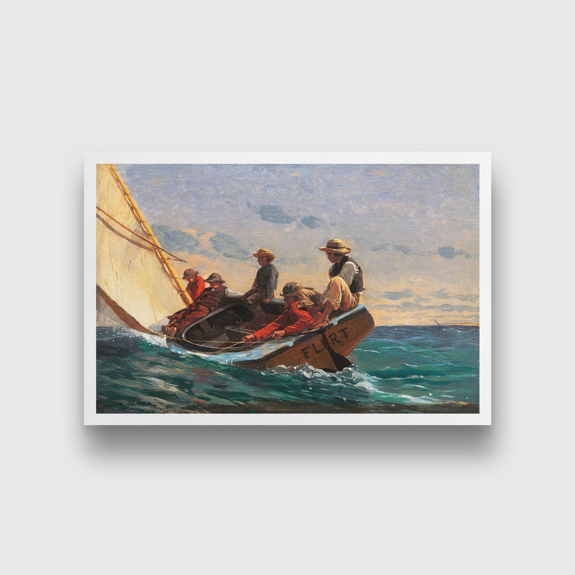 The Flirt painting - Meri Deewar 3 : 2 Horizontal Premium Wall Art Canvas by MeriDeewar