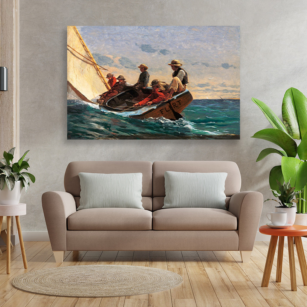The Flirt painting - Meri Deewar 3 : 2 Horizontal Premium Wall Art Canvas by MeriDeewar