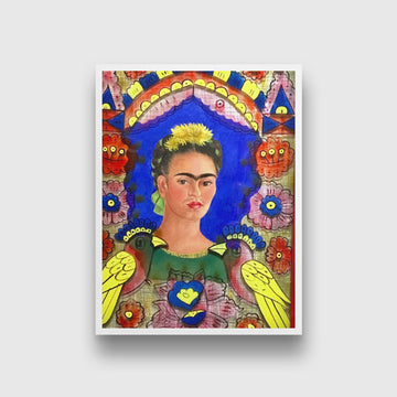 The frame Painting - Meri Deewar 3 : 4 Vertical Premium Wall Art Canvas by MeriDeewar