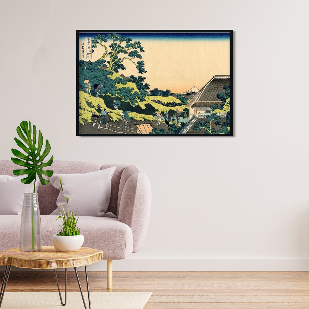 The Fuji Seen From The Mishima Pass Painting - Meri Deewar 3 : 2 Horizontal Premium Wall Art Canvas by MeriDeewar