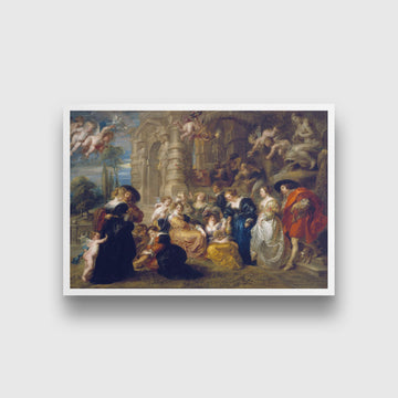 The garden of love Painting - Meri Deewar 3 : 2 Horizontal Premium Wall Art Canvas by MeriDeewar