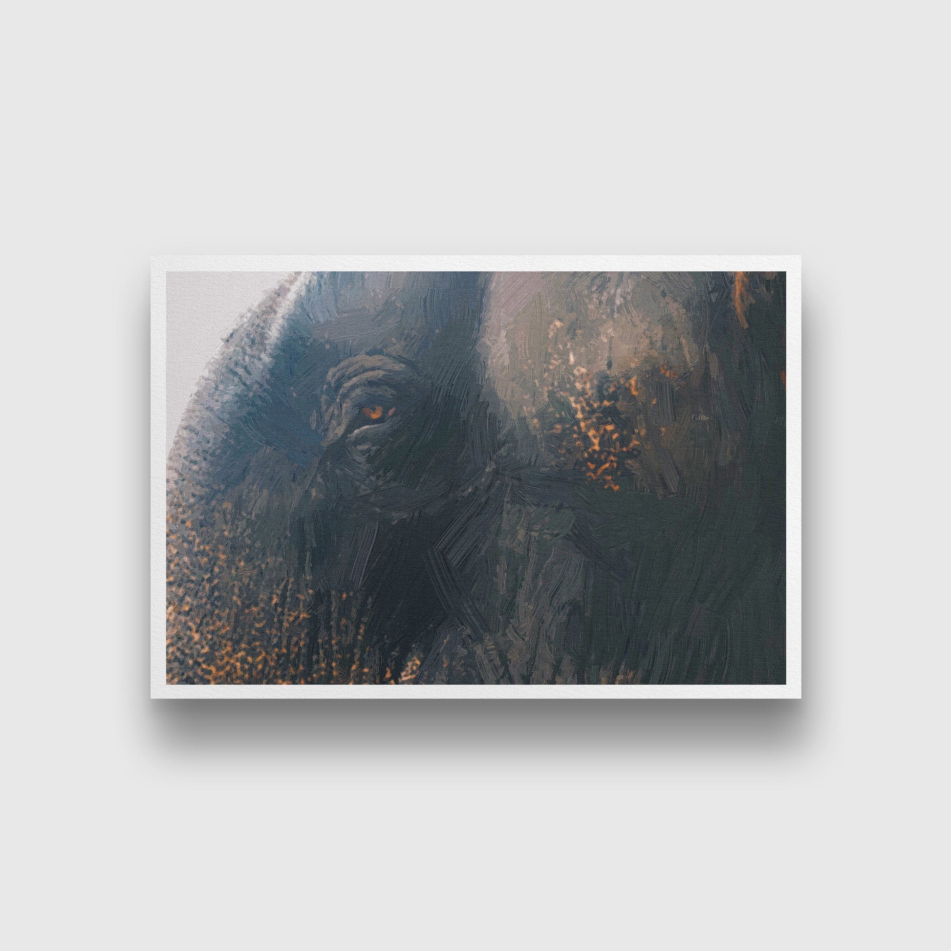 The gaze of an elephant Painting - Meri Deewar 3 : 2 Horizontal Premium Wall Art Canvas by MeriDeewar