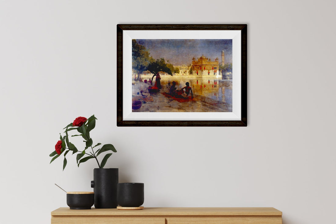 The Golden Temple Amritsar 1890 Painting - Meri Deewar 3 : 2 Horizontal Premium Wall Art Canvas by MeriDeewar