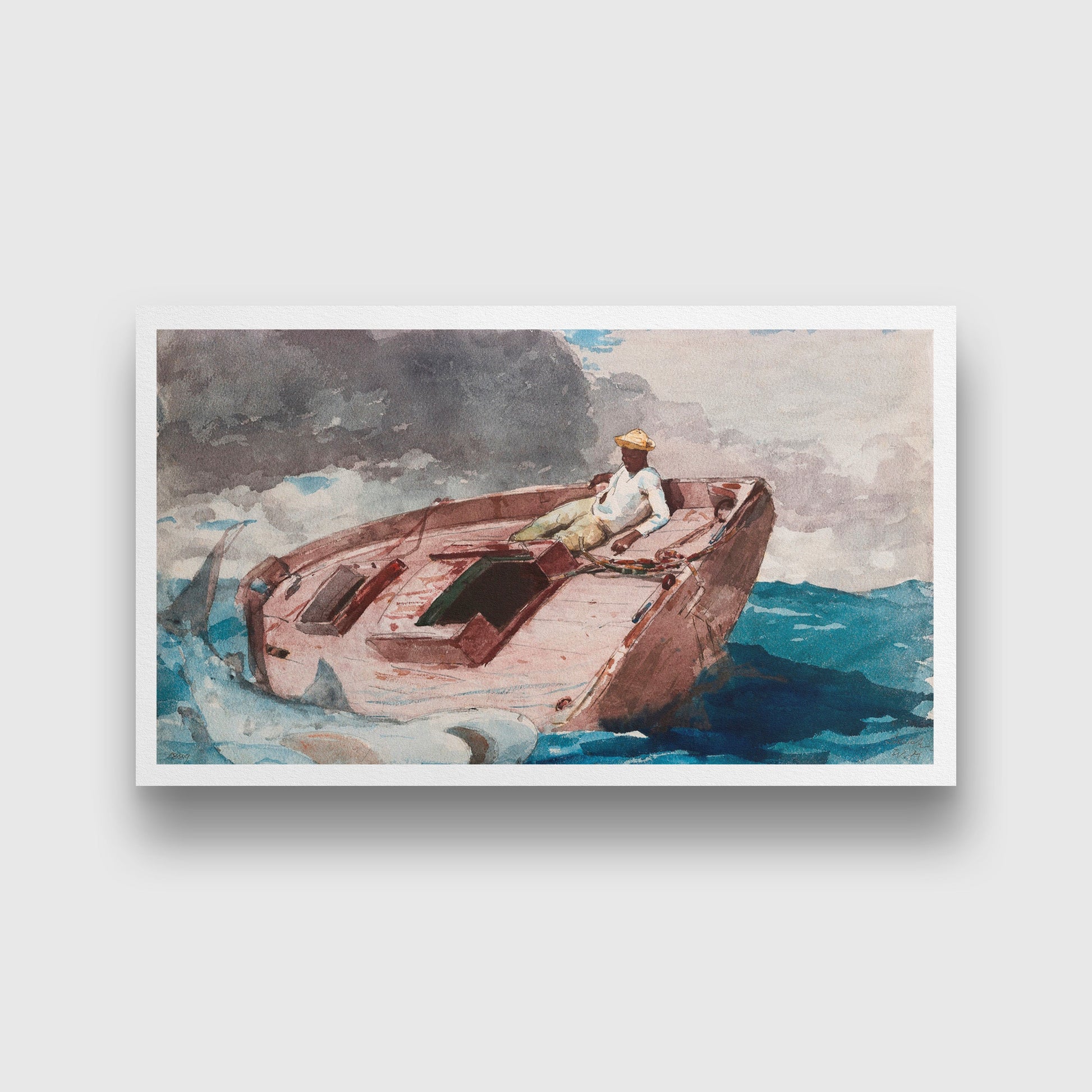 The Gulf Stream WH painting - Meri Deewar 2 : 1 Horizontal Premium Wall Art Canvas by MeriDeewar