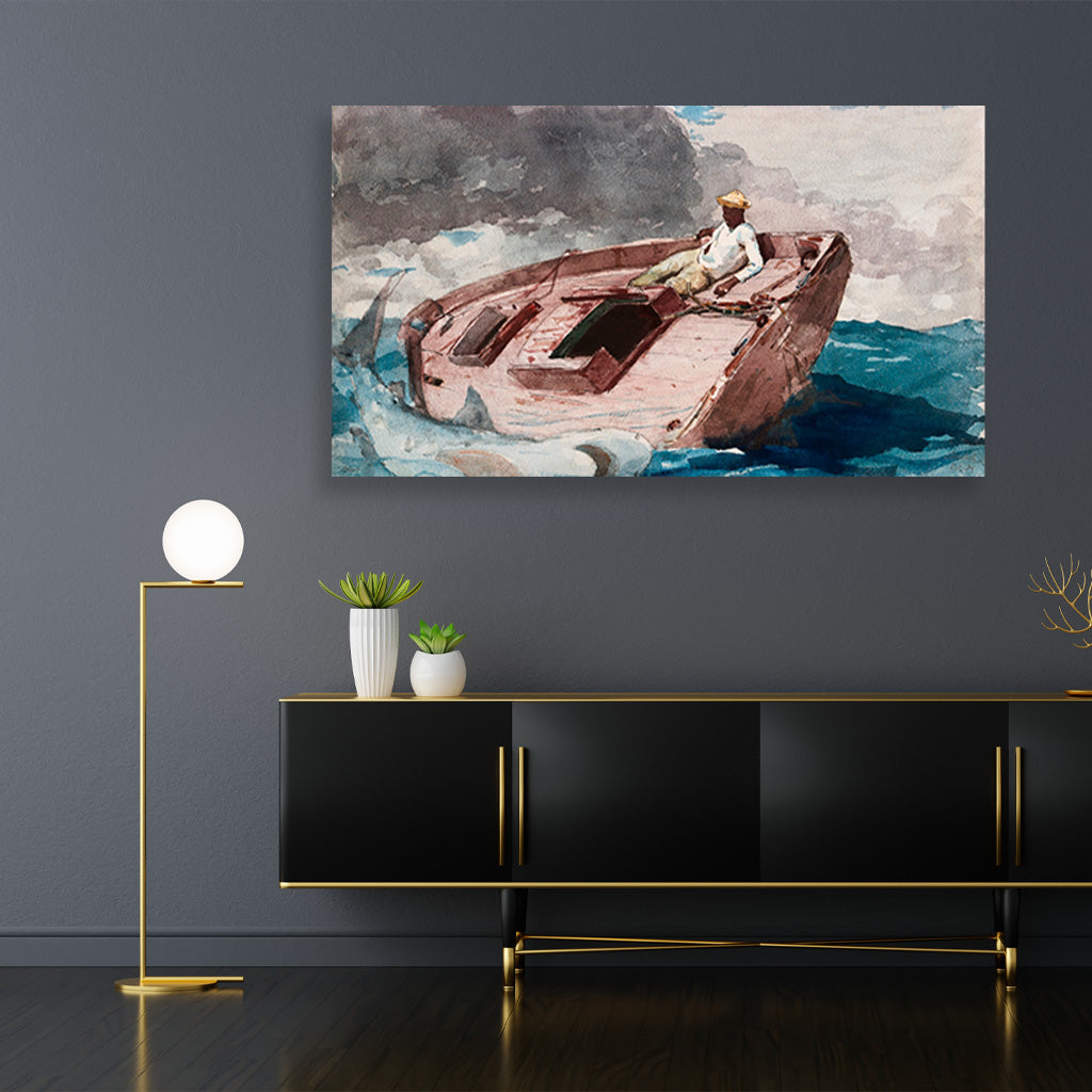 The Gulf Stream WH painting - Meri Deewar 2 : 1 Horizontal Premium Wall Art Canvas by MeriDeewar