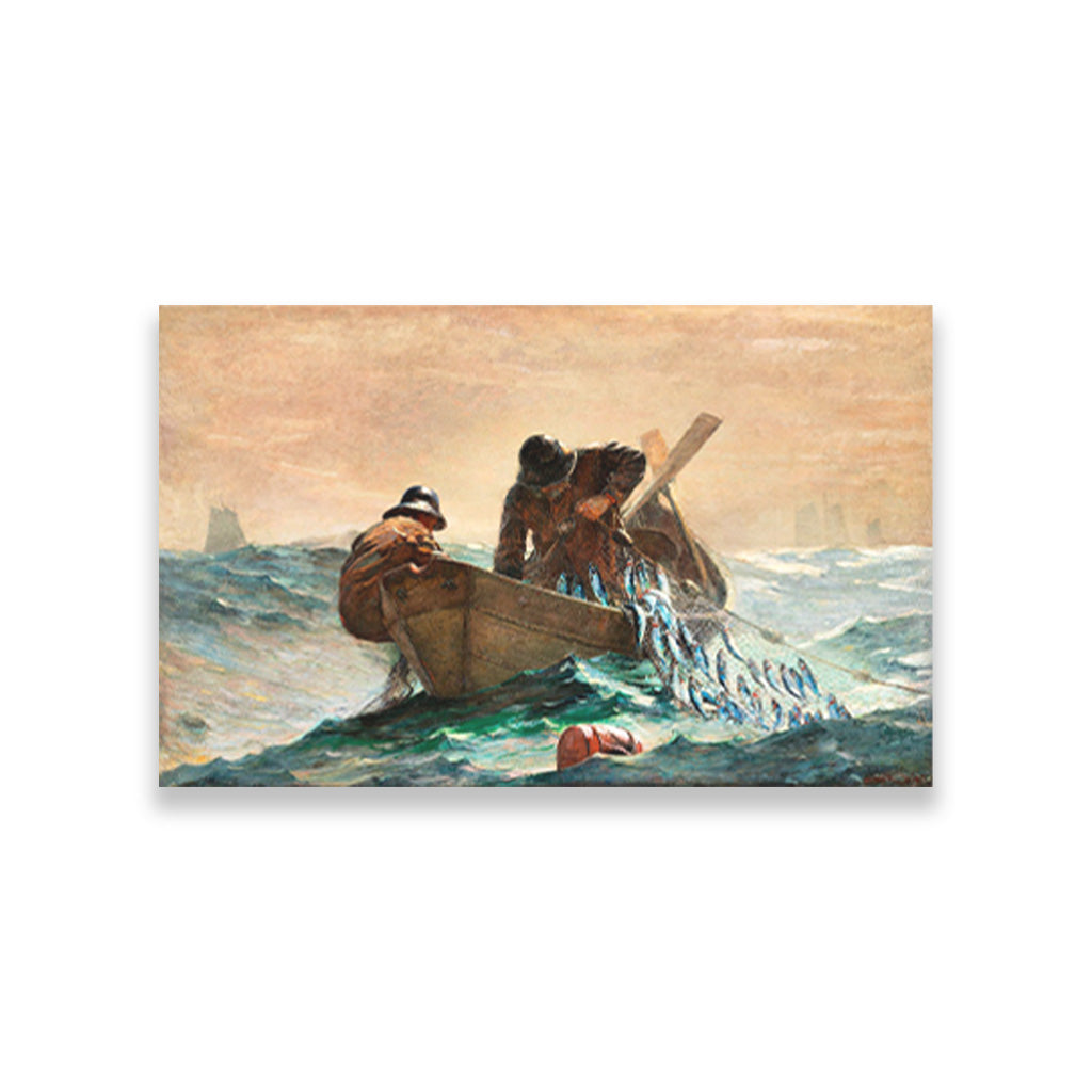 The Herring Net Painting - Meri Deewar 3 : 2 Horizontal Premium Wall Art Canvas by MeriDeewar