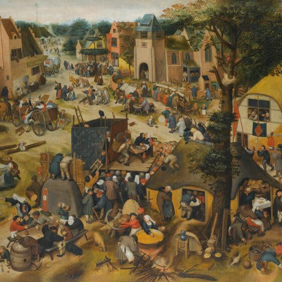 The Kermesse of St George Painting - Meri Deewar 4 : 3 Horizontal Premium Wall Art Canvas by MeriDeewar