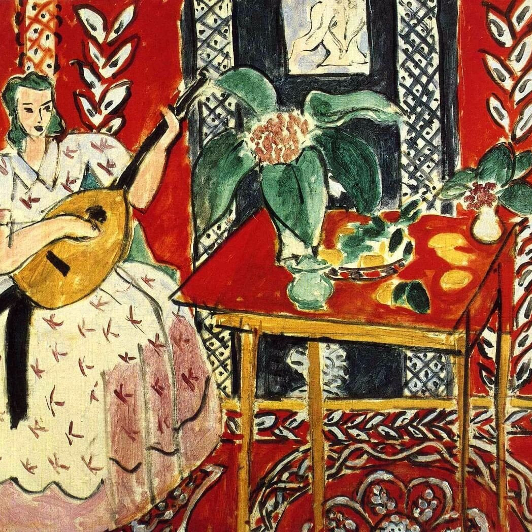 the lute Painting - Meri Deewar 4 : 3 Horizontal Premium Wall Art Canvas by MeriDeewar