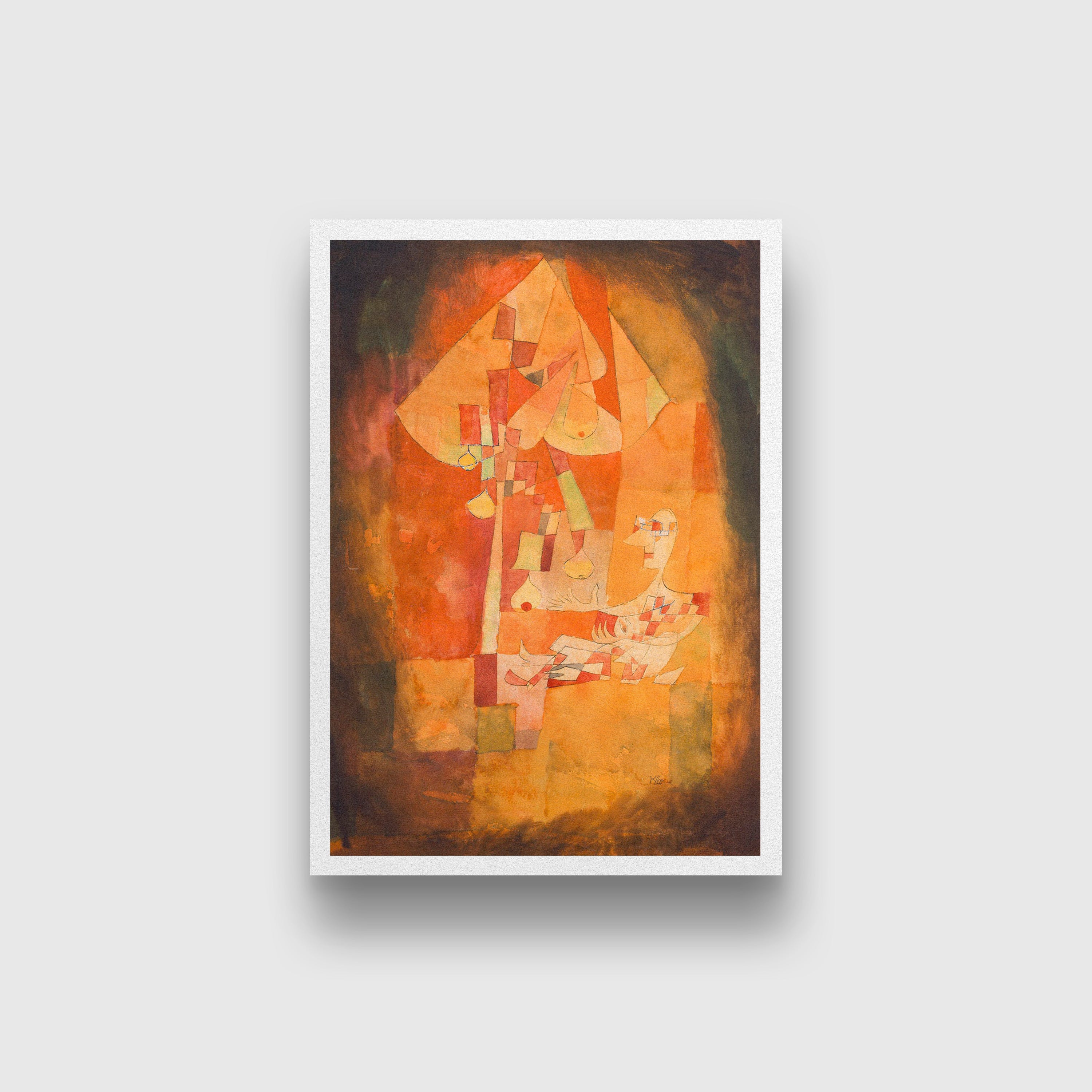 The Man Under the Pear Tree painting - Meri Deewar 3 : 4.2 Vertical Premium Wall Art Canvas by MeriDeewar