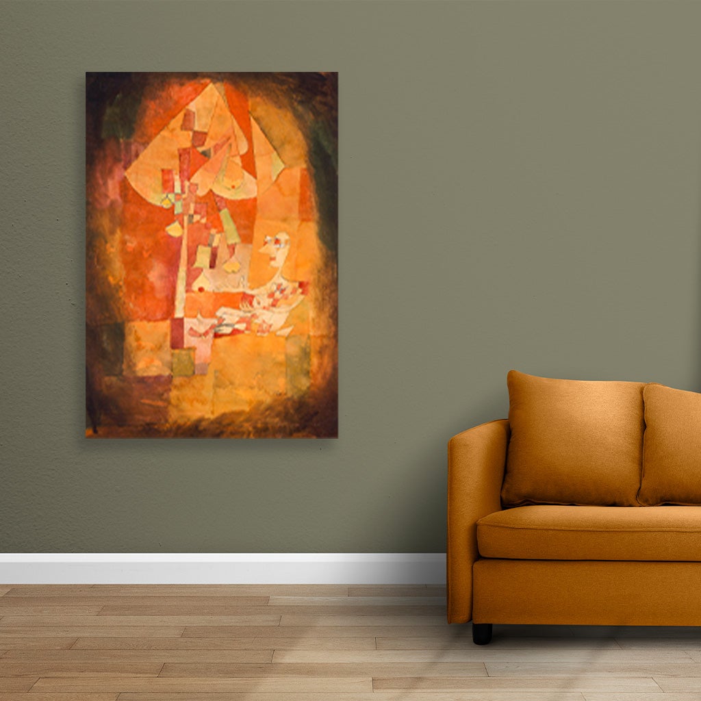The Man Under the Pear Tree painting - Meri Deewar 3 : 4.2 Vertical Premium Wall Art Canvas by MeriDeewar
