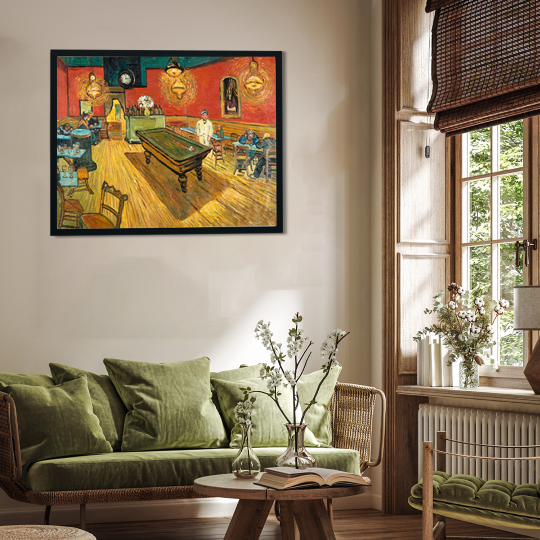 The Night Cafe Painting 2 : 1 Horizontal Premium Wall Art Canvas by MeriDeewar