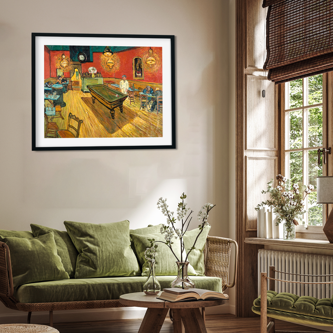 The Night Cafe Painting 2 : 1 Horizontal Premium Wall Art Canvas by MeriDeewar