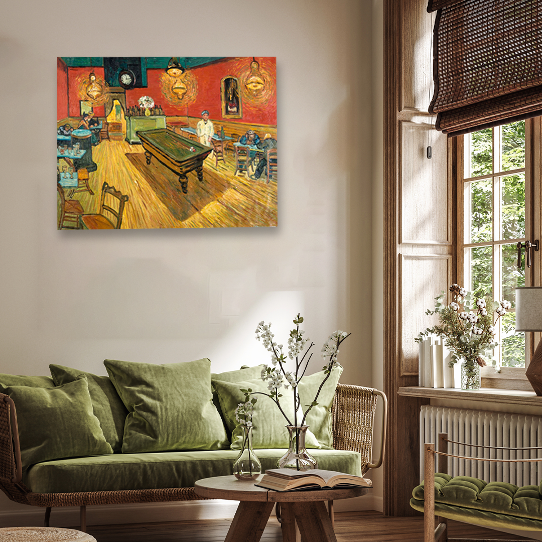 The Night Cafe Painting 2 : 1 Horizontal Premium Wall Art Canvas by MeriDeewar