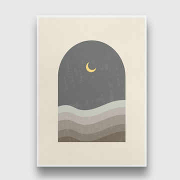 The Night Mode Abstract Art Painting 4 X 5.5 Vertical Premium Wall Art Canvas by MeriDeewar