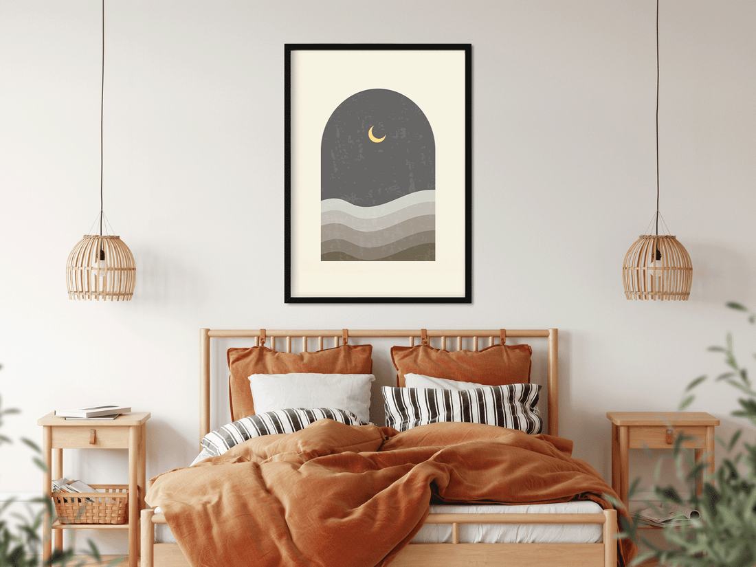 The Night Mode Abstract Art Painting 4 X 5.5 Vertical Premium Wall Art Canvas by MeriDeewar