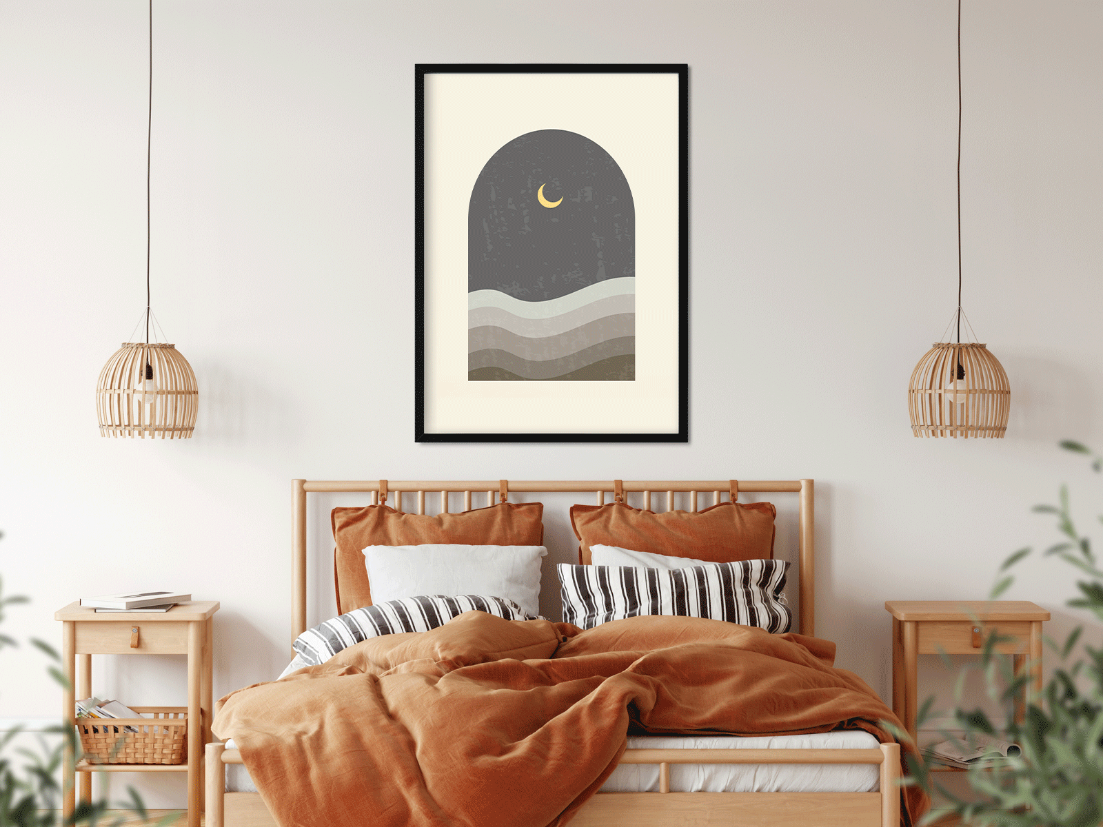 The Night Mode Abstract Art Painting 4 X 5.5 Vertical Premium Wall Art Canvas by MeriDeewar