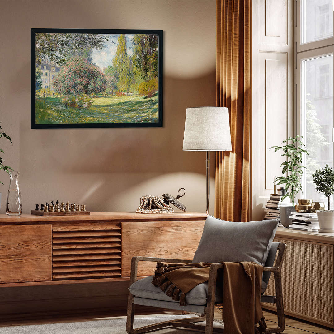 The Parc Monceau Painting 4 : 3 Horizontal Premium Wall Art Canvas by MeriDeewar