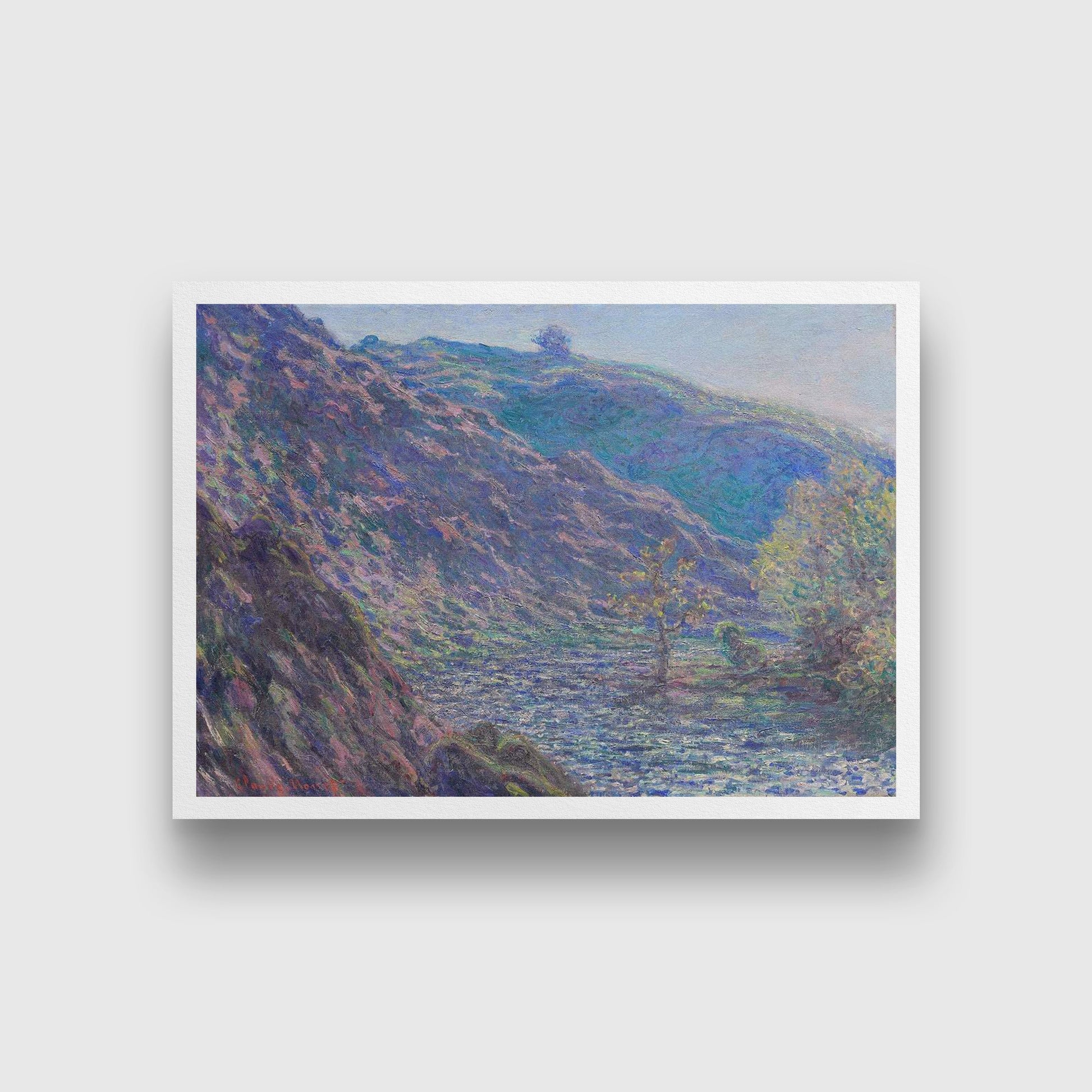 The Petite Creuse River Painting by Claude Monet - Meri Deewar 4 : 3 Horizontal Premium Wall Art Canvas by MeriDeewar