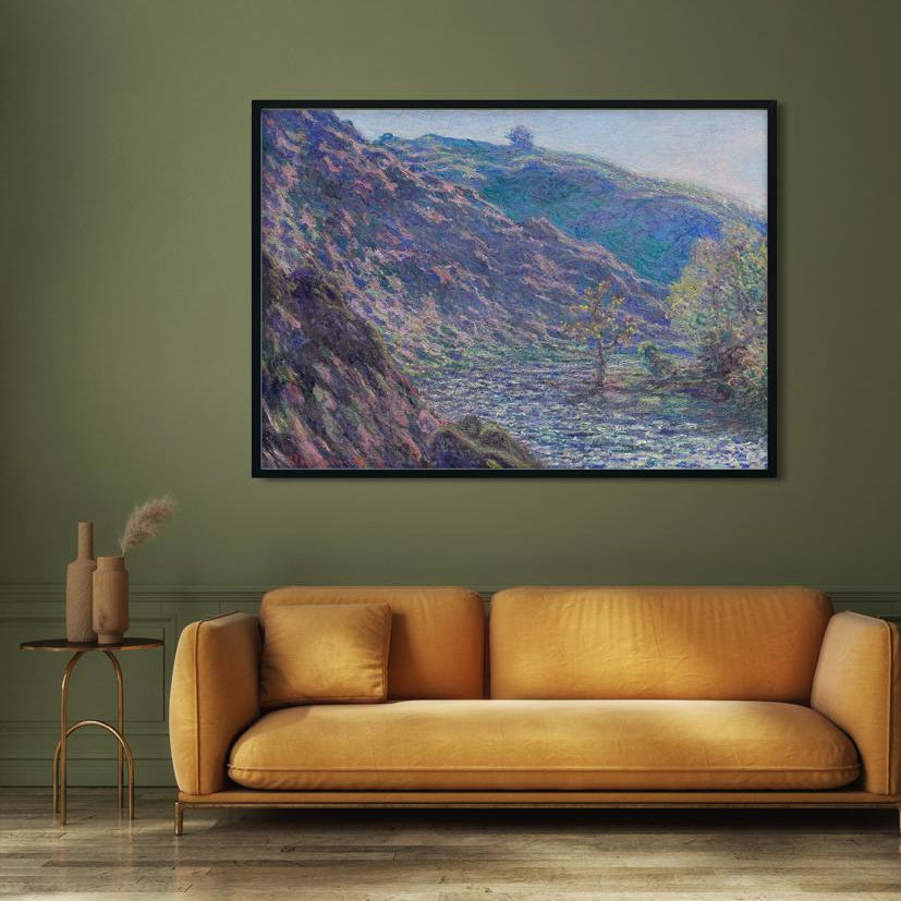 The Petite Creuse River Painting by Claude Monet - Meri Deewar 4 : 3 Horizontal Premium Wall Art Canvas by MeriDeewar