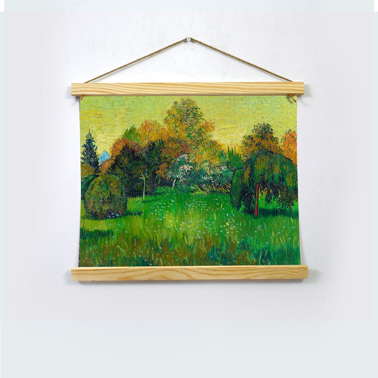 The Poet's Garden Painting By Van Gogh Hanging Canvas - Meri Deewar Hanging Canvas Premium Wall Art Canvas by MeriDeewar