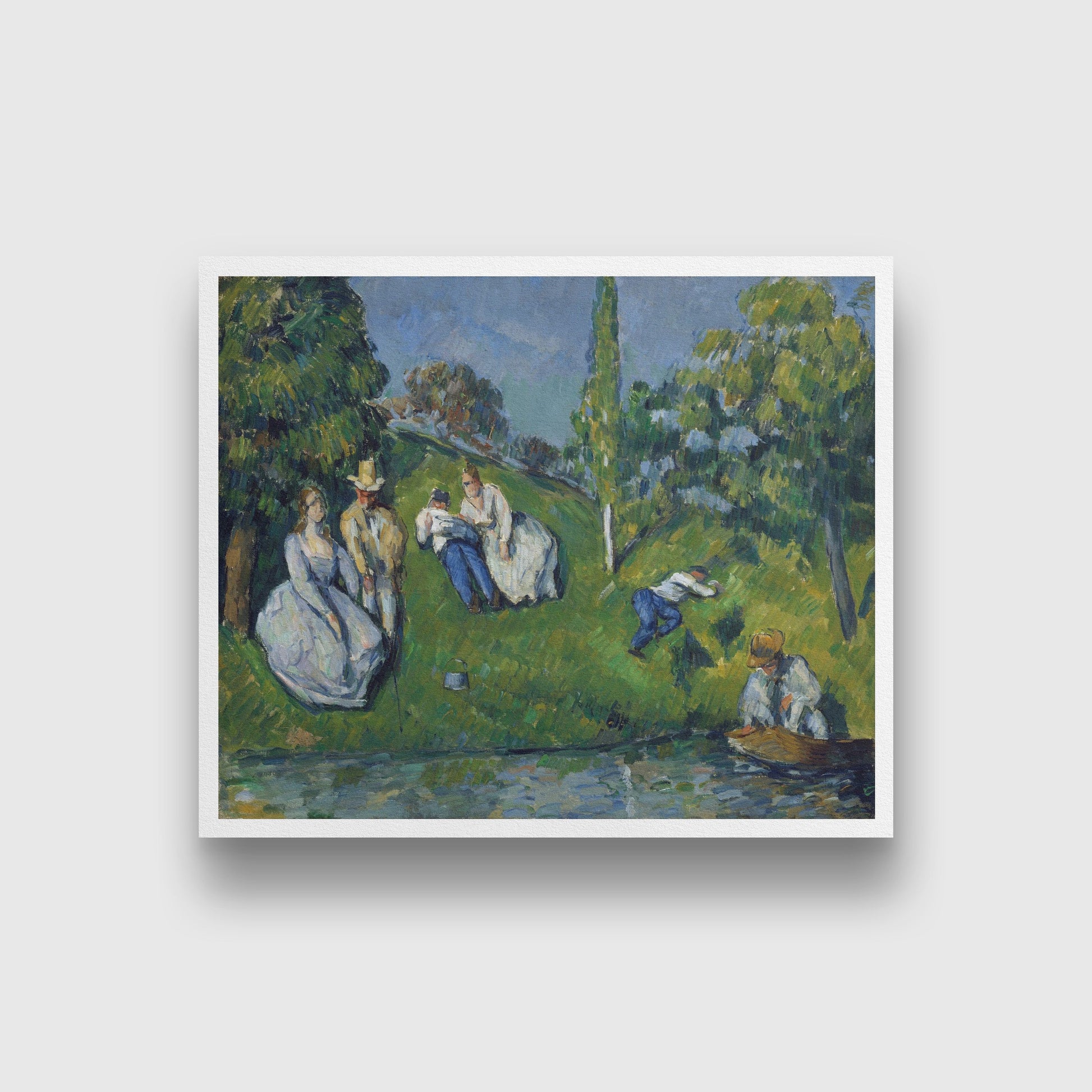 The Pond Painting - Meri Deewar 6 : 5 Horizontal Premium Wall Art Canvas by MeriDeewar