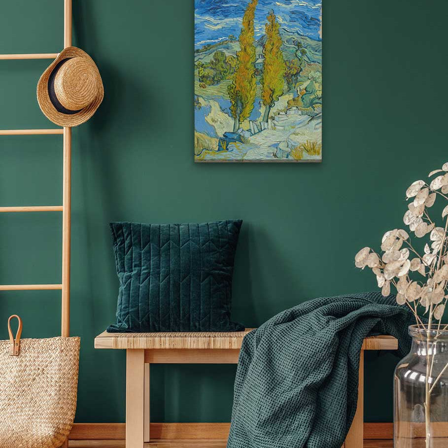 THE POPLARS AT SAINT-RÉMY, 1889 Van gogh Painting 3 : 4 Vertical Premium Wall Art Canvas by MeriDeewar