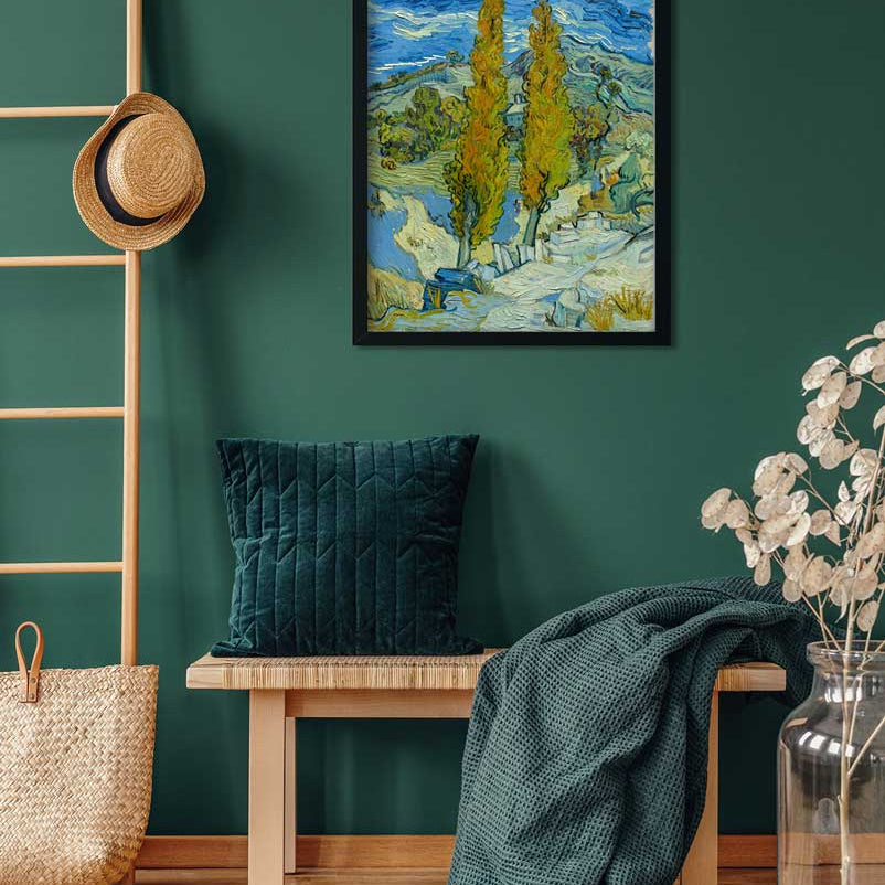 THE POPLARS AT SAINT-RÉMY, 1889 Van gogh Painting 3 : 4 Vertical Premium Wall Art Canvas by MeriDeewar