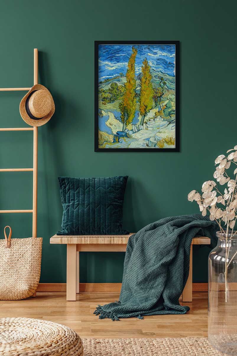 THE POPLARS AT SAINT-RÉMY, 1889 Van gogh Painting 3 : 4 Vertical Premium Wall Art Canvas by MeriDeewar