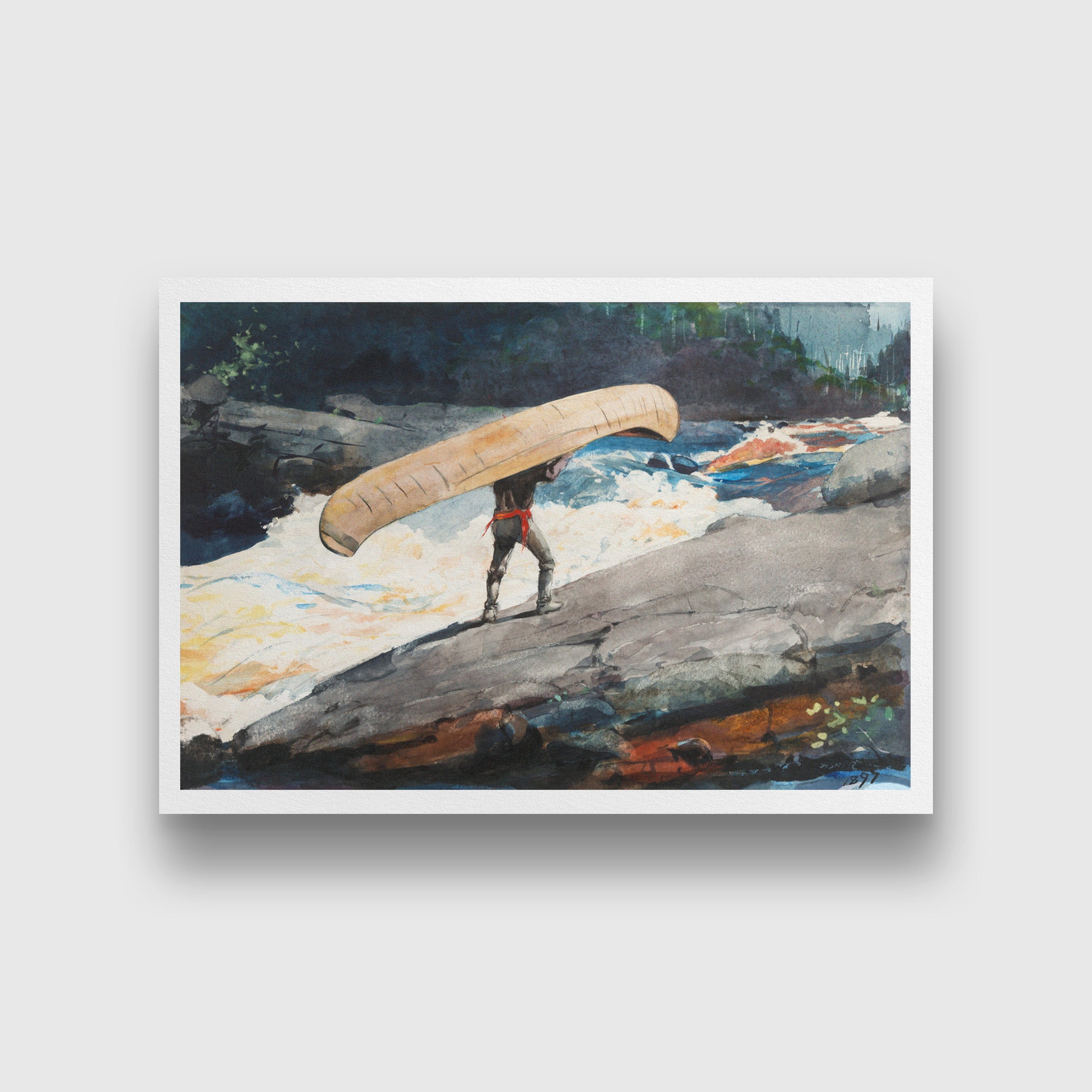 The Portage painting - Meri Deewar 3 : 2 Horizontal Premium Wall Art Canvas by MeriDeewar
